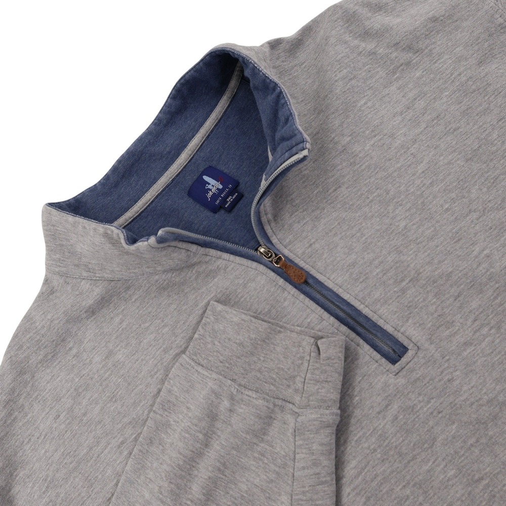 Johnnie-O Mens 3XL Heather Grey Quarter Zip Pullover Sweater Mock Neck